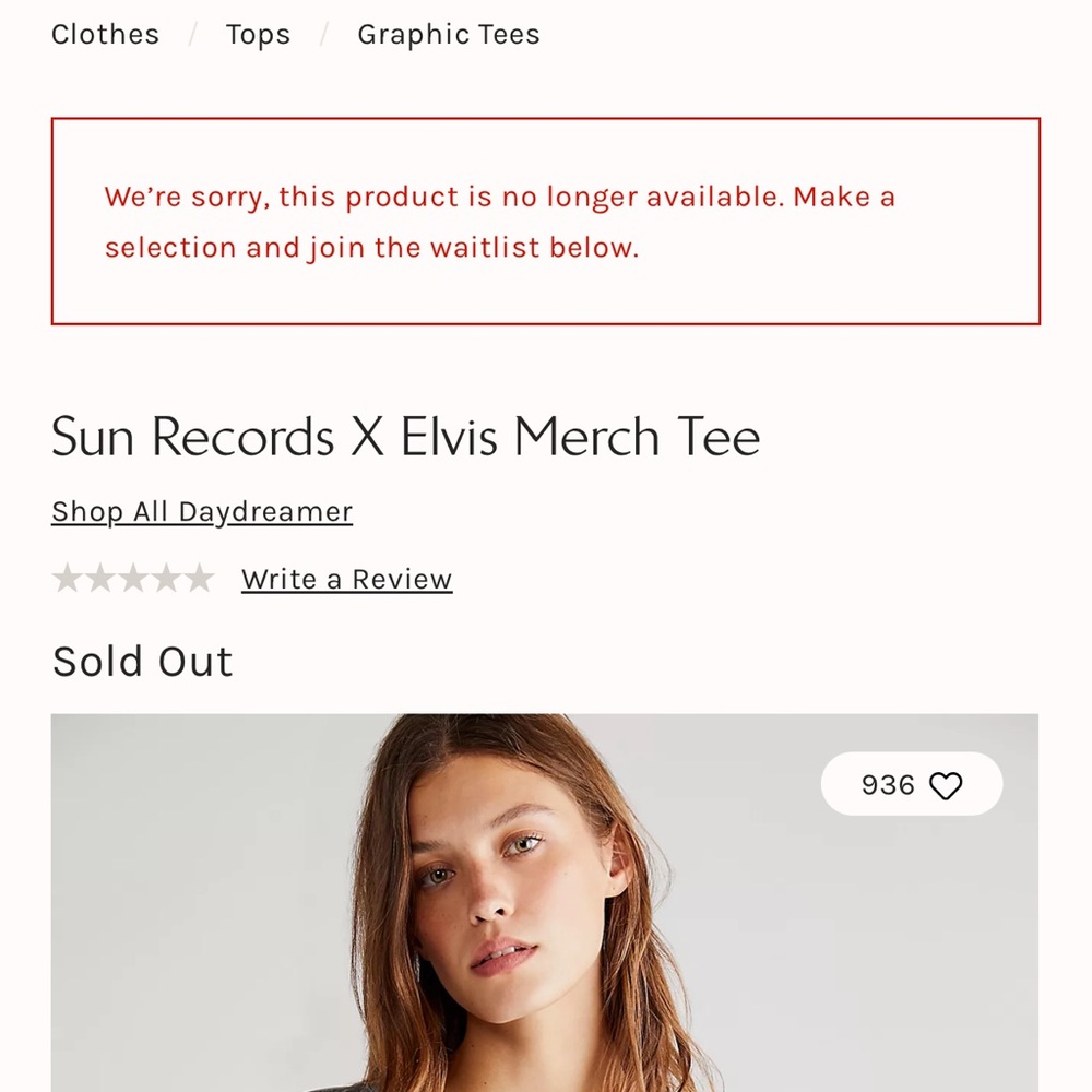 Sun Records X Elvis Merch Tee - Picture 4 of 4